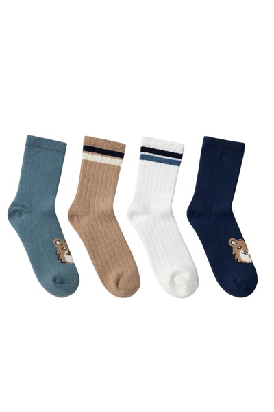 JUST SOCKS Παιδικές κάλτσες Βαμβάκι τεμαχίων, συσκευασία των 4
