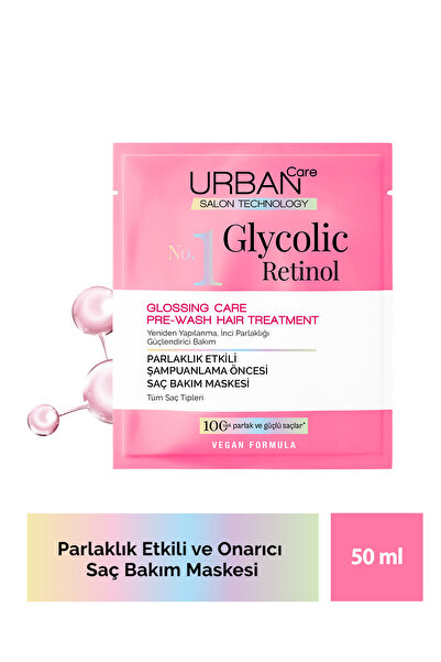 Urban Care Glycolic Retinol Parlaklık Etkili Duş Öncesi Saç Bakım Maskesi-50m...