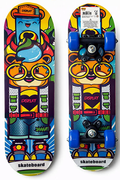 Sportaj 60 cm Çocuk Kaykay Başlangıç için Orta Boy 6-9 Yaş 7 Katmanlı Ahşap