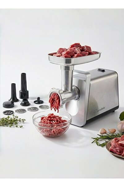 Luma Bella مفرمة لحم كهربائية، مفرمة مع وظيفة عكسية/ألواح تقطيع معدنية/ملحقات...