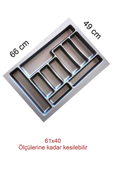 moontime alaçatı منظم أدراج باللون الرمادي، مقاس 66×49 سم، قابل للتعديل وعملي...