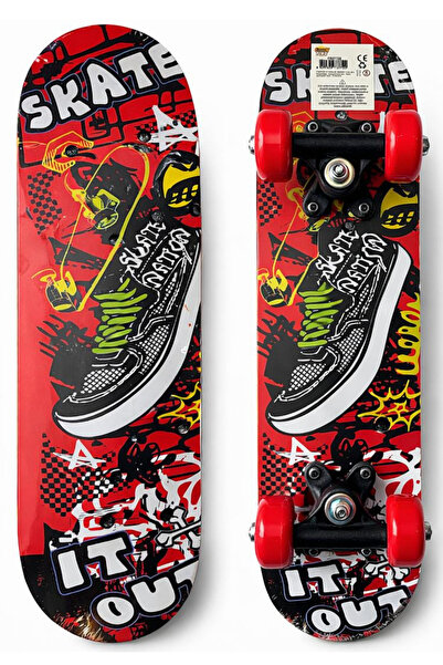 Sportaj 60 cm Çocuk Kaykay Başlangıç için Orta Boy 6-9 Yaş 7 Katmanlı Ahşap