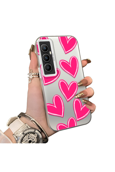 ucuc حافظة حماية لعدسة الهاتف من السيليكون الصلب أكريليك بتصميم على شكل قلب م...