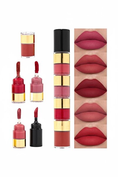 Raneel Kazançlı Alışveriş Matruşka Tasarım 5'li Ruj Lip Gloss