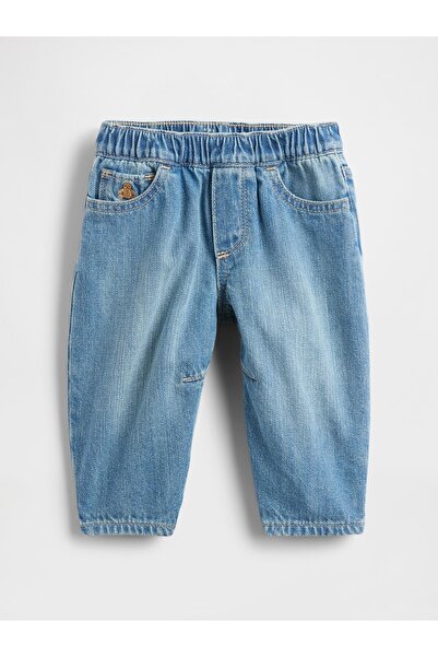 GAP Bebek Mavi Pull-on Barrel Jean Pantolon
