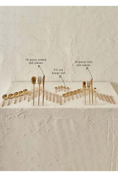 Bella Maison Siena 42 Parça Çatal Kaşık Bıçak Seti Gold