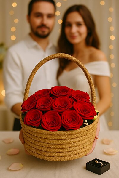 JASPER Jüt İp Söz Düğün Nişan Sepeti Şekerlik Sunum Sepeti