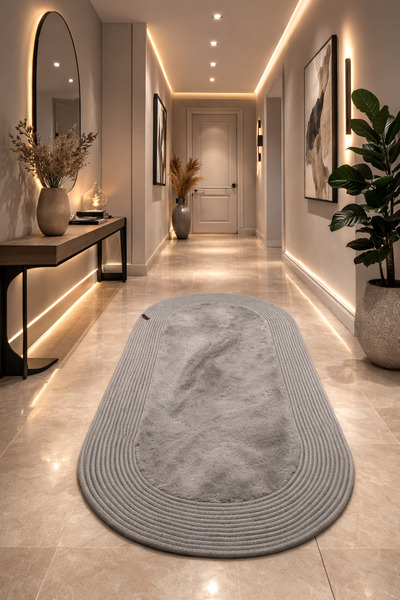 YÜNTEKS Rabbit Soft Hasır Dekoratif Halı / Oval / Modern / Şık /Lüx /Dekoratif