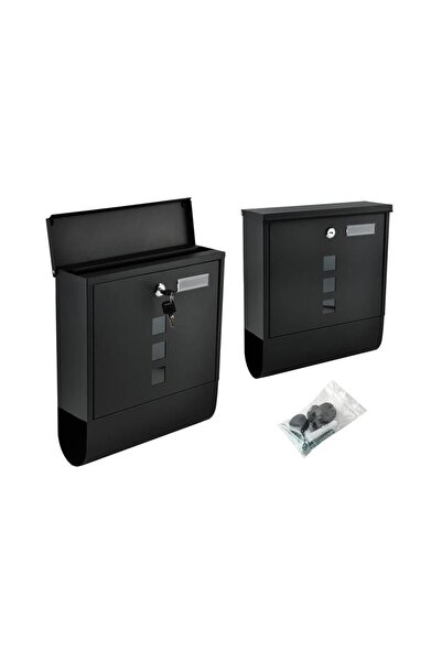 MT MALATEC Metal mailbox, exterior, modern design, 3 viewing windows, adverti...