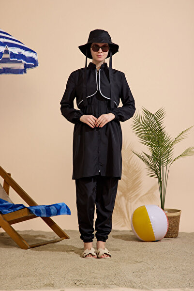 GAVLİA Women's Hijab Swimsuit 5-Piece Set - Full Coverage with Zipper..