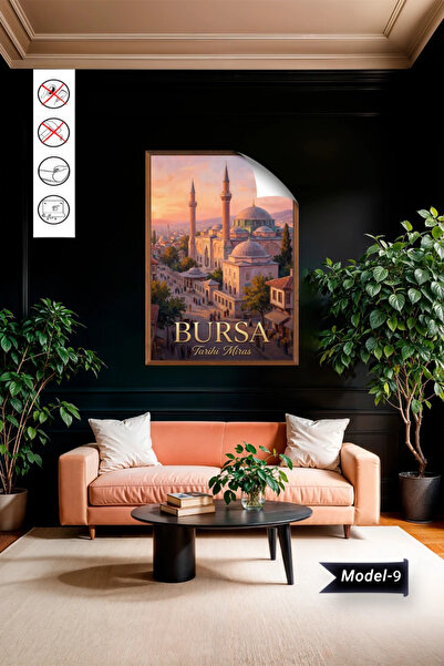 Akıllı Kağıt Türkiye İller Tablo - Poster Bursa (Model-9)