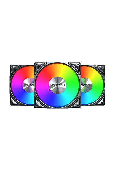 MONTECH Metal Pro 12 fan, 2200rpm, aRGB lighting, 3 pcs (Black)