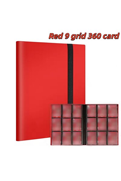 Choice24 ألبومات وحافظات بطاقات حمراء بسعة 160/360/480/540 بطاقة، بتصميم شبكي...