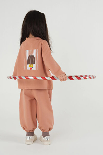 Mioma Kids Printed Long Sleeve T-Shirt Salmon
