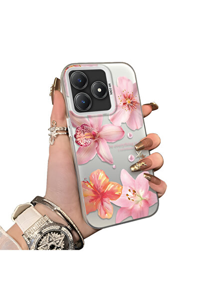 ucuc حافظة حماية للعدسات من السيليكون الصلب أكريليك متوافقة مع Realme C63 4G/...