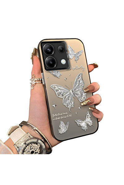 ucuc حافظة حماية للعدسات من السيليكون الصلب أكريليك متوافقة مع Poco X6، نمط جميل