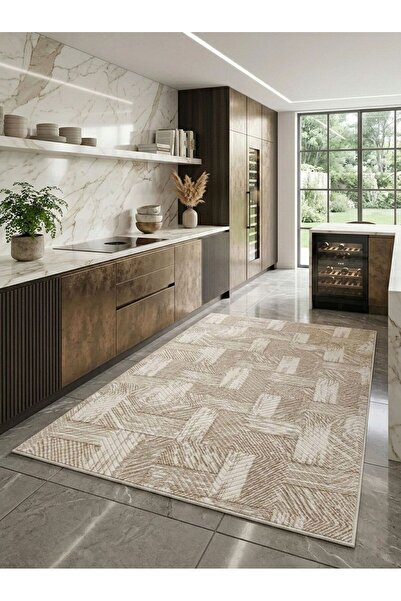 Dinarsu Aksu Prime Nora BEJ Kesme Halı Yolluk