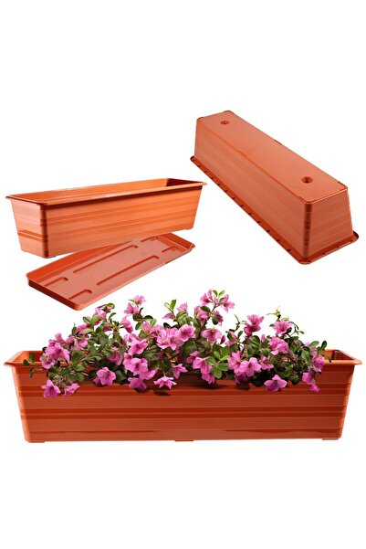 KADAX Cutie de balcon 60cm Ghiveci de flori Suport pentru ghiveci Suport pent...