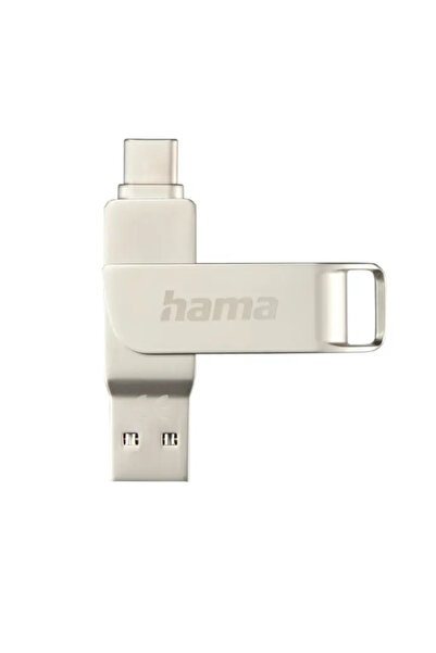 Hama Στικ USB C-Rotate Pro, USB-C, USB-A, 256GB (Ασημί)