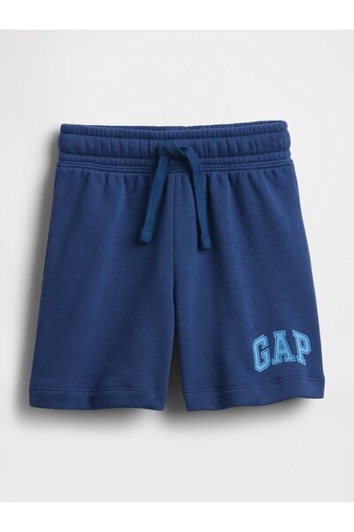 GAP Erkek Bebek Koyu Mavi Logo Pull-On Fransız Havlu Kumaş Şort
