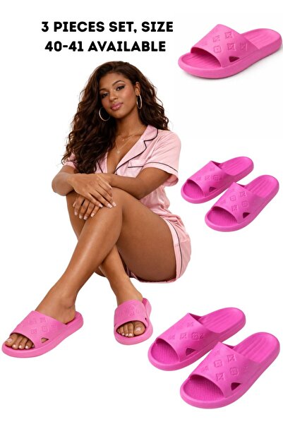 mothers dream 3 Pieces Women’s Soft Home Slippers Set – Trendy Comfort Slides...