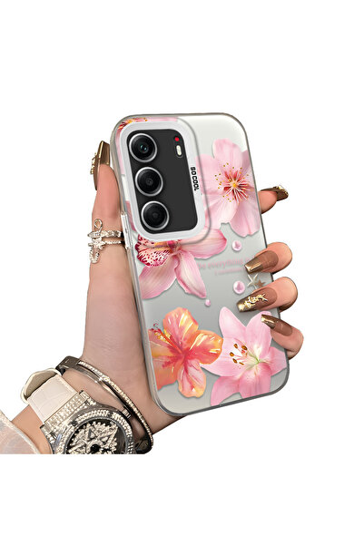 ucuc Tecno Camon 40 Uyumlu Sert Akrilik Arka Silikon Kenar Lens Koruma Kılıf ...