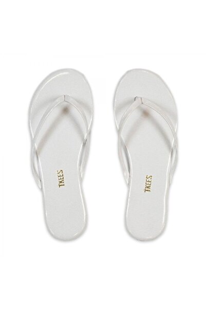 Tkees Ženske bele klasične svetlucave dnevne stilske udobne Papuče