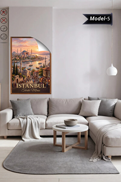 Akıllı Kağıt Türkiye İller Tablo - Poster İstanbul (Model-5)