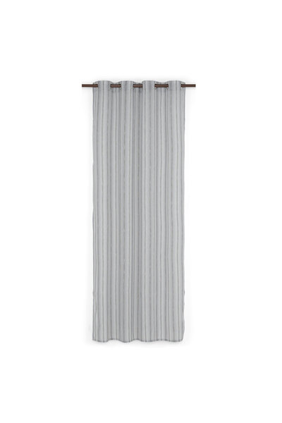 DECOMEX Drapery Curtain with metal rings MAYA 150x260cm gray