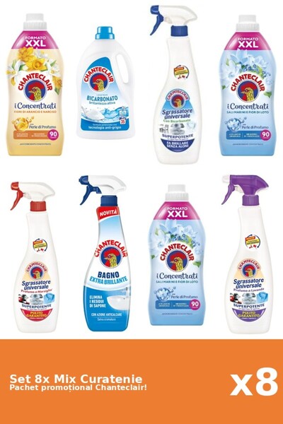 Chanteclair Set of 8 Chanteclair Cleaning Mix: Bicarbonate, Lotus, Classic, O...