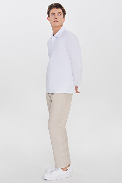 AC&Co / Altınyıldız Classics Ανδρικό πλεκτό παντελόνι σε μπεζ χρώμα, Βαμβάκι ...