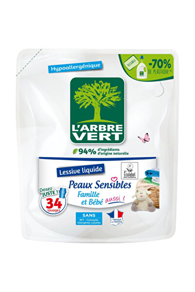 L'Arbre Vert Liquid detergent for sensitive Leather for adults and children, ...