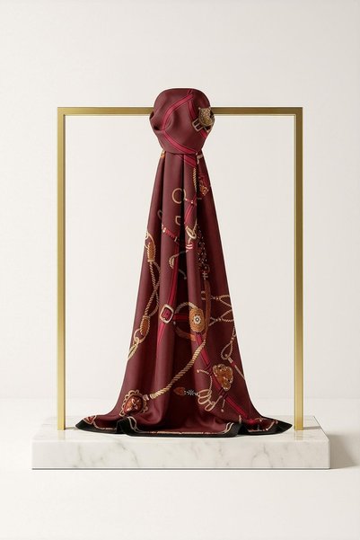 Çağrı İpek Patterned Cotton Silk Shawl Dg14065-8