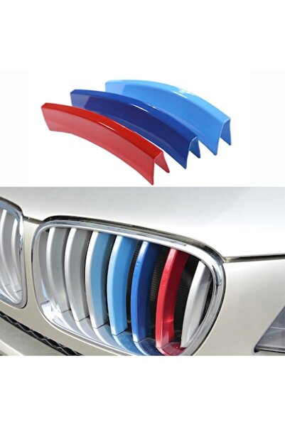 BMW Set de 3 ornamente grilă auto din plastic, MPower, X3, X4 (F25, F26) 2011...