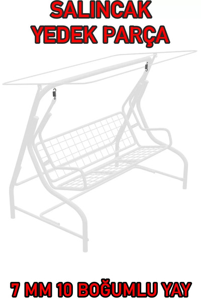 Yekta Home Yekta 3 Kişilik Bahçe Salıncağı Yedek Parça Çelik Yay 2 Adet