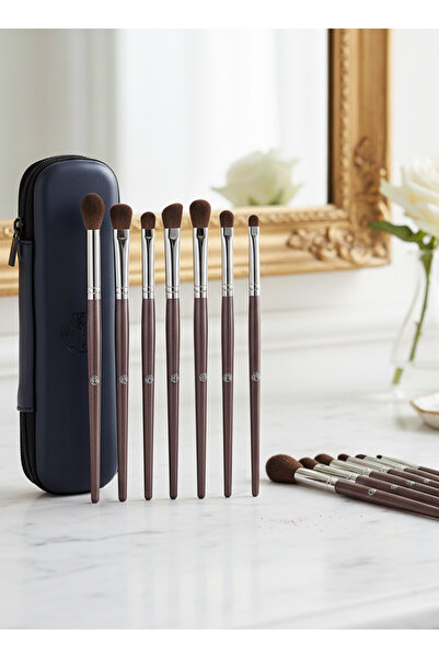 Yallabena 10-Piece Handmade Eyeshadow Brush Set with Zippered Case – Pony Hai...