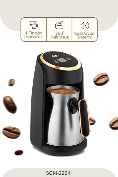 Sinbo SCM-2984 Türk Kahve Makinesi 500W Rose Gold – Çelik Cezveli, Taşma Önle...