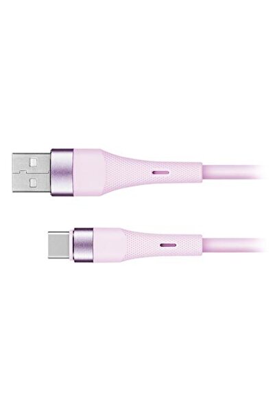 Kruger&Matz Cablu de date BASIC, USB - USB TYPE C, 1m (Roz)