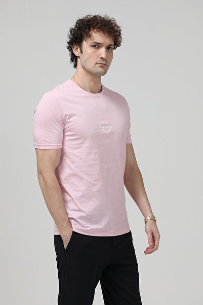 JB John Borners Ανδρικό T-Shirt με τετράγωνη λαιμόκοψη John με τύπωμα 100% Βα...