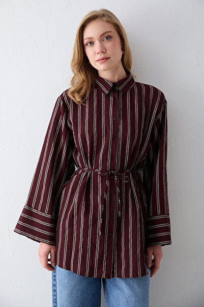 Melike Tatar Prugasto Poplin Košulja 3-4423