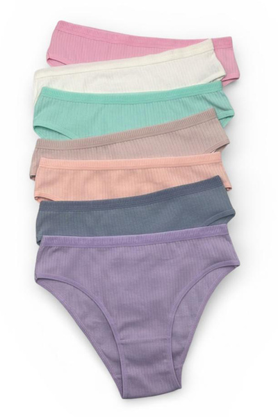 Nicoletta Ženske gaćice 7 paketa Sa likrom Pamuk paketa Rebrasta pletenina Ri...