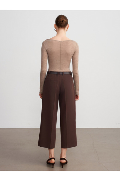 Dilvin 72640 Düz Paça Pantolon-Kahve