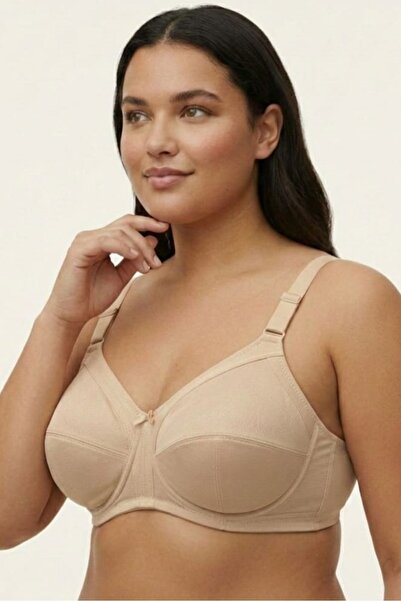 Brashop Σουτιέν με σχέδια σε χρώμα δέρματος, μεγάλου μεγέθους, που συγκρατεί ...