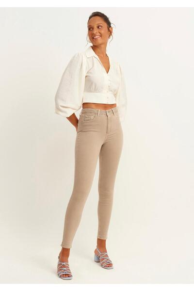 DENİM İN SHE ŽENSKA NOVA SEZONSKA USKA LIKRA BEŽ FARMERKA