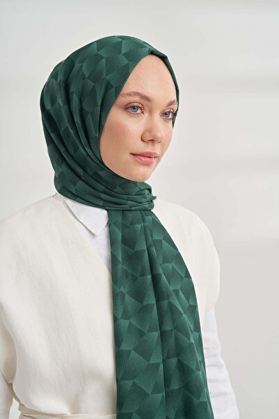 ARMANDA Geometrik Desen Şal 3120-zümrüt
