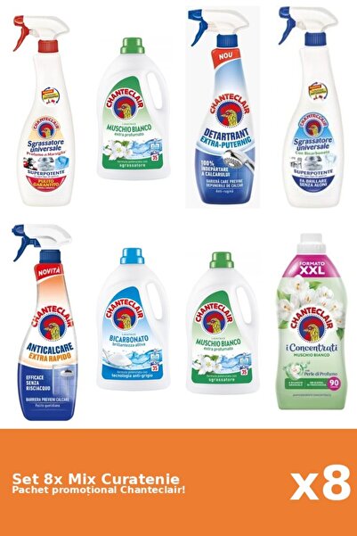 Chanteclair Set 8 Mix Curatenie Chanteclair: Bicarbonat, Puternic, Mosc Alb, ...