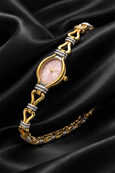 İnogge Women's Steel Watch Multi Color Pink Dial Premium Stylish Elegant Vint...