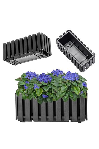 KADAX Ghiveci de balcon cutie 38x18x16,5 cm antracit balcon