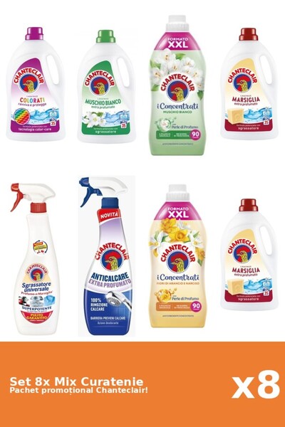 Chanteclair Set 8 Mix Curatenie Chanteclair: Portocale, Color, Parfumat, Mosc...
