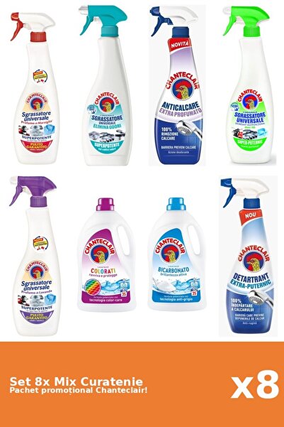 Chanteclair Set 8 Mix Curatenie Chanteclair: Lamaie, Bicarbonat, Color, Puter...